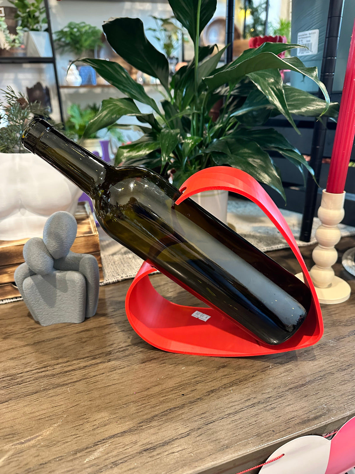 Heart of My Life – Modern Heart Wine Bottle Holder | 3D Printed Decor