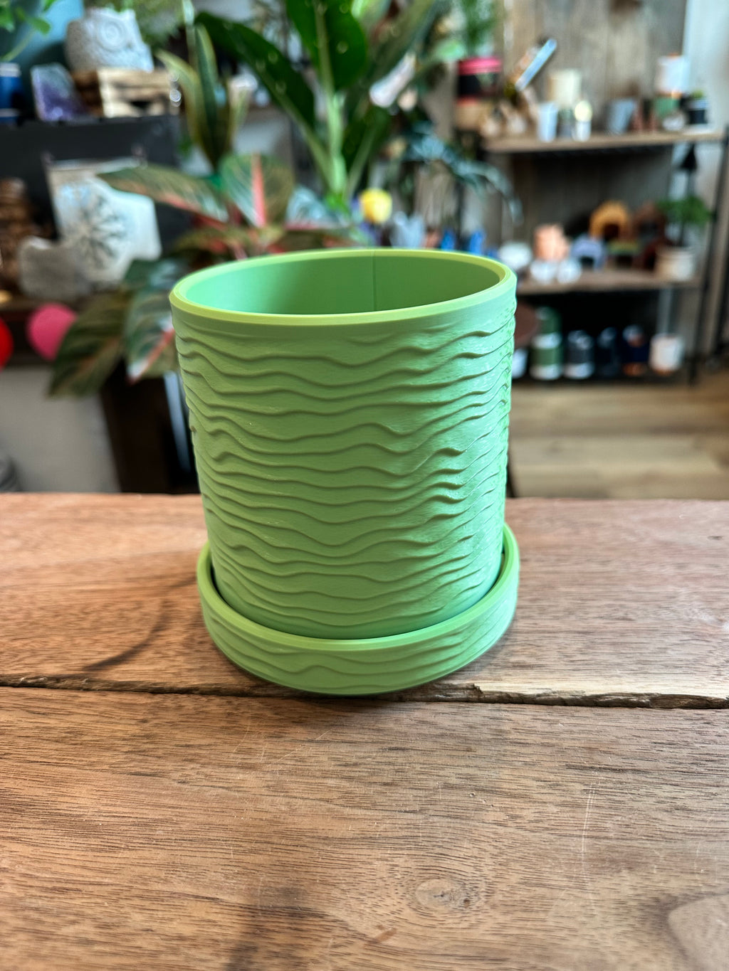 Driftstone Planter – 3D Printed Modern Plant Pot with Rapids Texture | Indoor Planter | Large