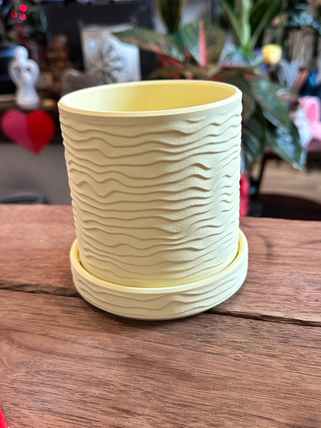 Driftstone Planter – 3D Printed Modern Plant Pot with Rapids Texture | Indoor Planter | Large