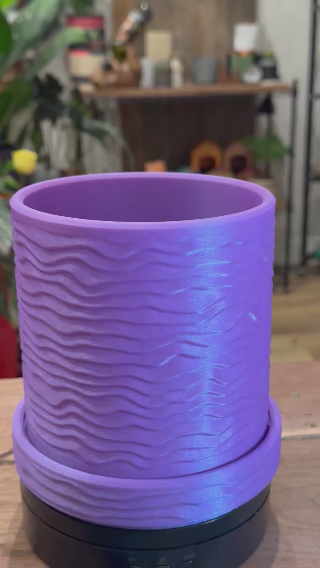 Driftstone Planter – 3D Printed Modern Plant Pot with Rapids Texture | Indoor Planter | Large
